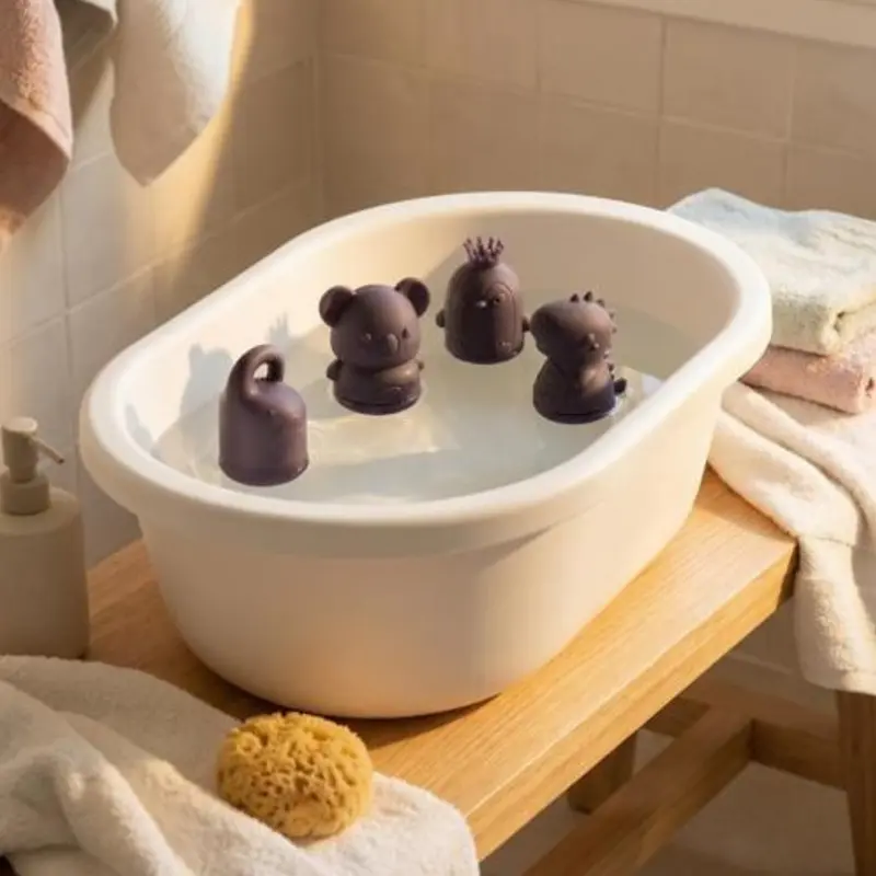Jouet de bain 4 animaux thermo color