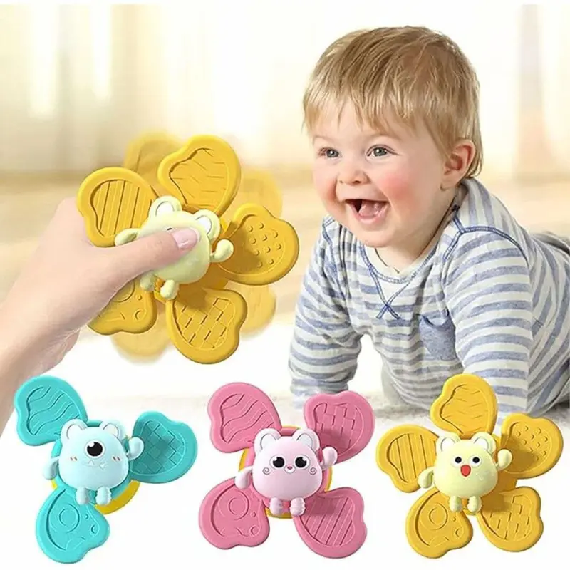Jouet de Bain Bébé 0-6 Mois Spinner Hélice Ventouse – Éveil Sensoriel Précoce