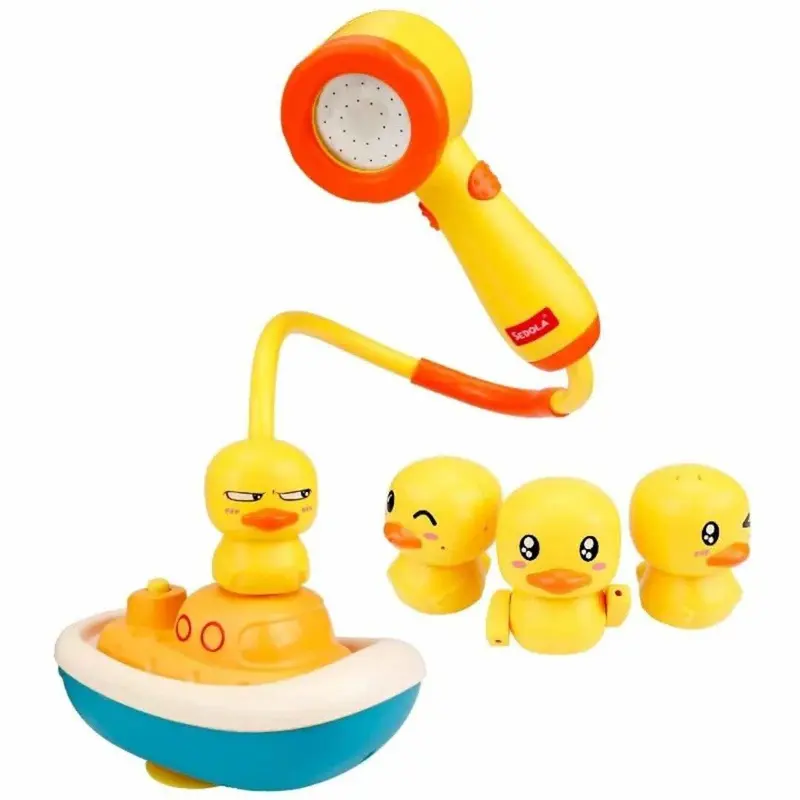 Jouet de Bain Bébé Canard en Bateau Jet d’Eau – Hélice, Sans BPA, Version Basique ou Améliorée