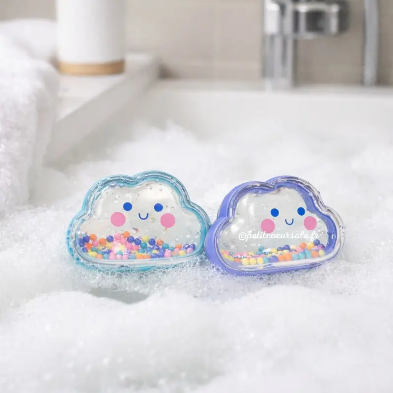 Jouet de bain bébé hochet nuage – jouet d’éveil sensoriel