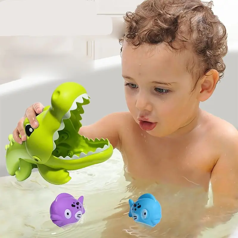 Jouet de Bain Crocodile mange Poisson – Jeu de Pêche & Motricite Bébé