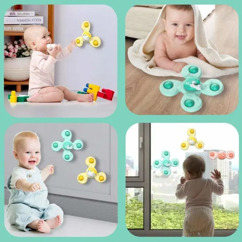 Jouet de Bain Rotatif Bébé Ventouse 360° – Manipulation Active Dès 0-6 Mois