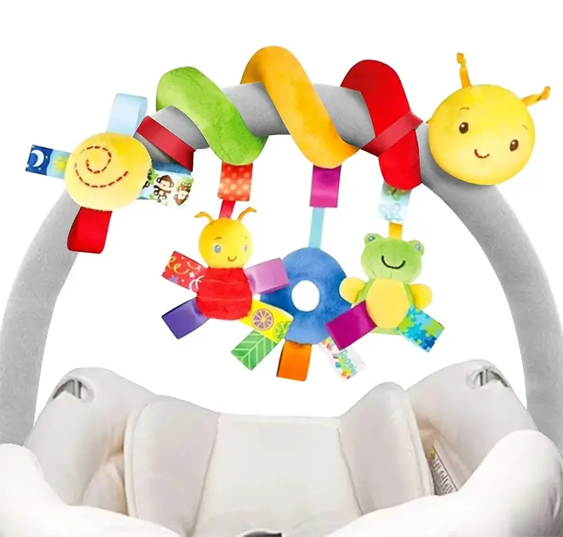 Jouet spirale hochet bébé pour cosy et poussette - mobile doux lit siège auto