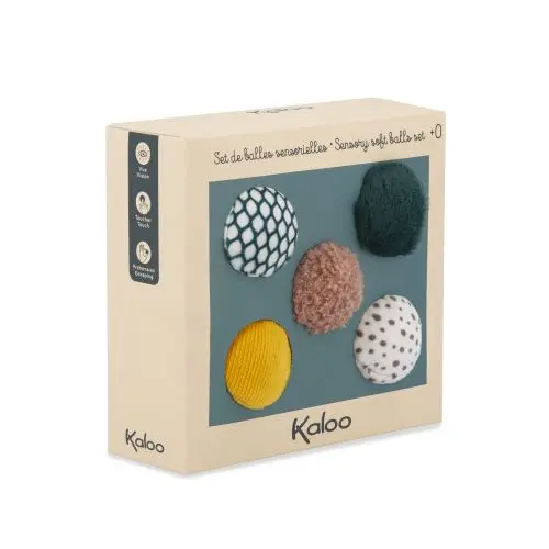 Kaloo - Set de 5 balles sensorielles - 👶Naissance+