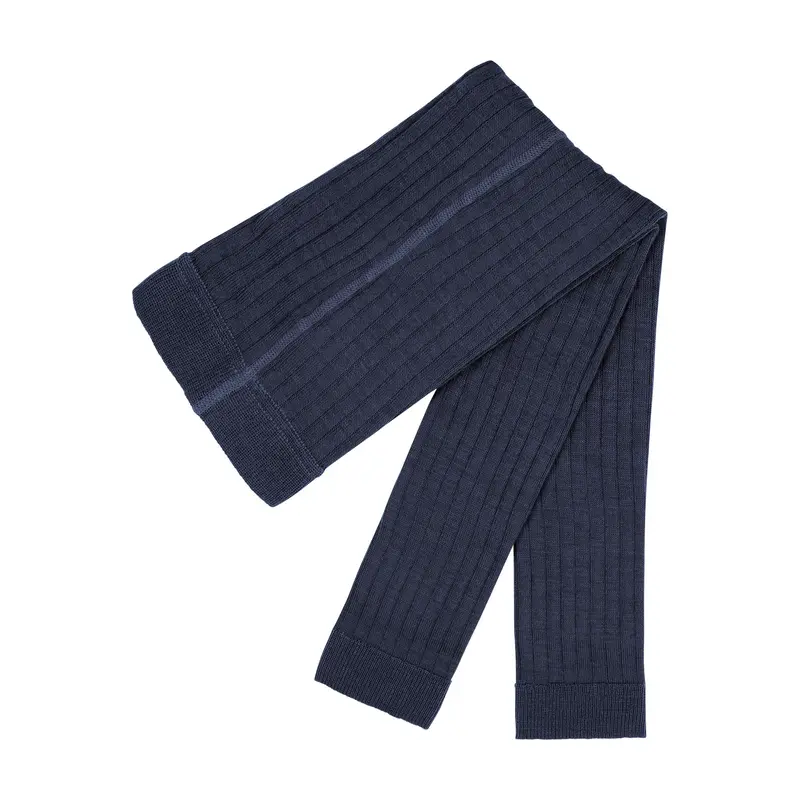 Kids Organic Wool & Cotton Leggings - Navy - 3m-10y