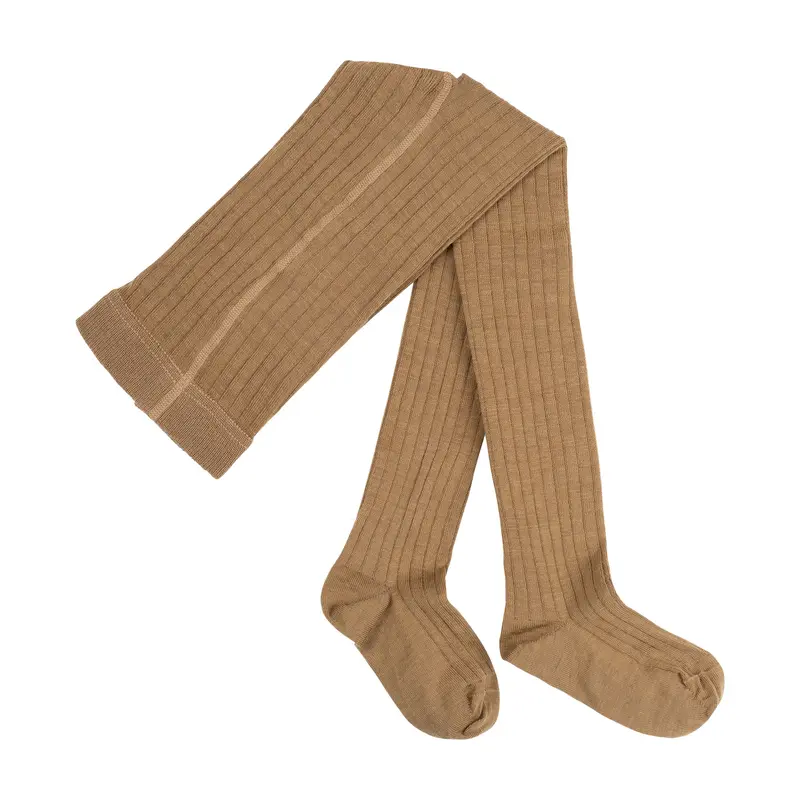 Kids Organic Wool & Cotton Tights - Wood - 9m-10y