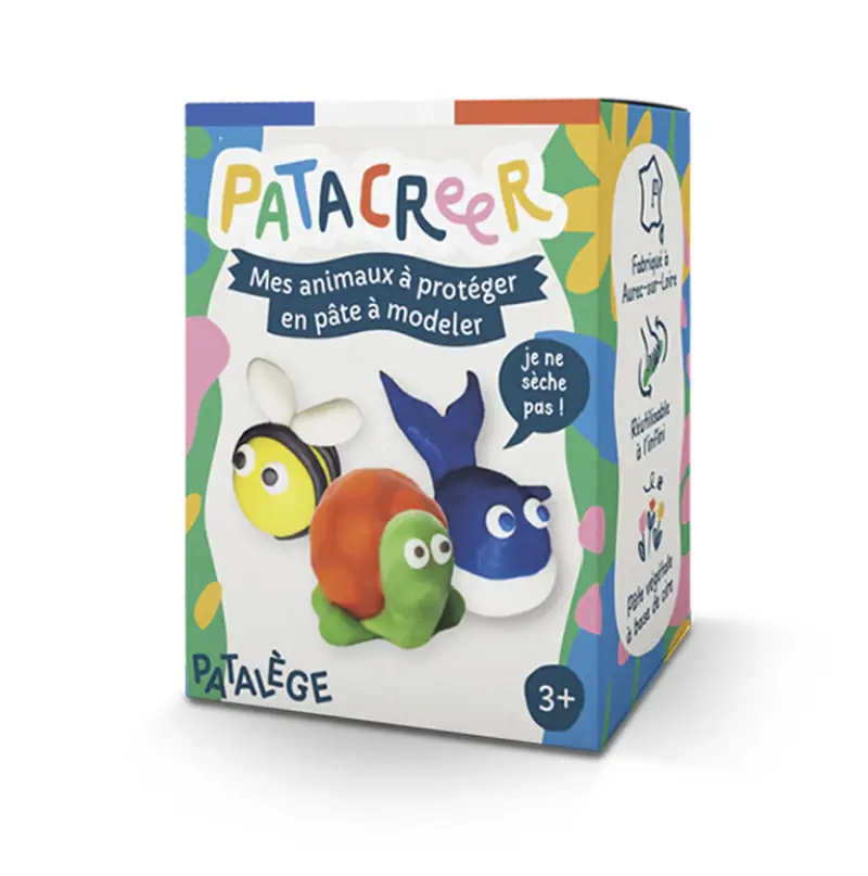 Kit à fabriquer Mes animaux à protéger en Pâte à Modeler / Abeille, Baleine, Tortue