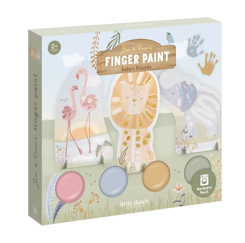 Kit de peinture au doigt enfant Safari Friends – activité créative dès 3 ans