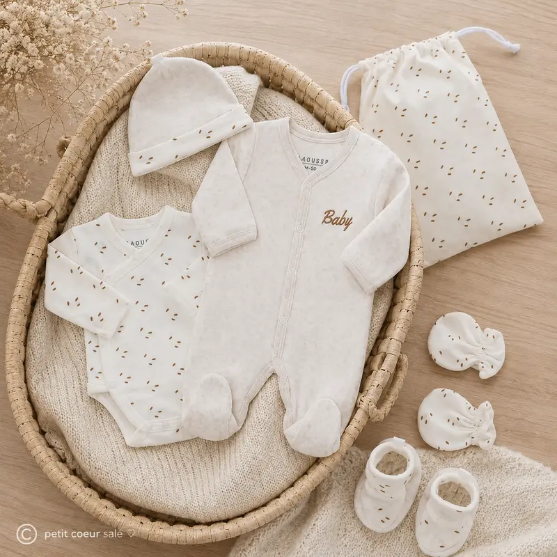Kit naissance bébé complet – 6 essentiels pour la maternité 1 mois