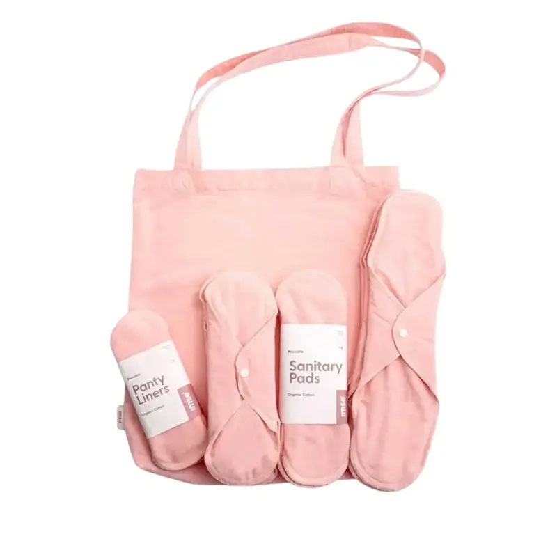 kit serviettes hygiéniques lavables Imse Vimse - Rose clair