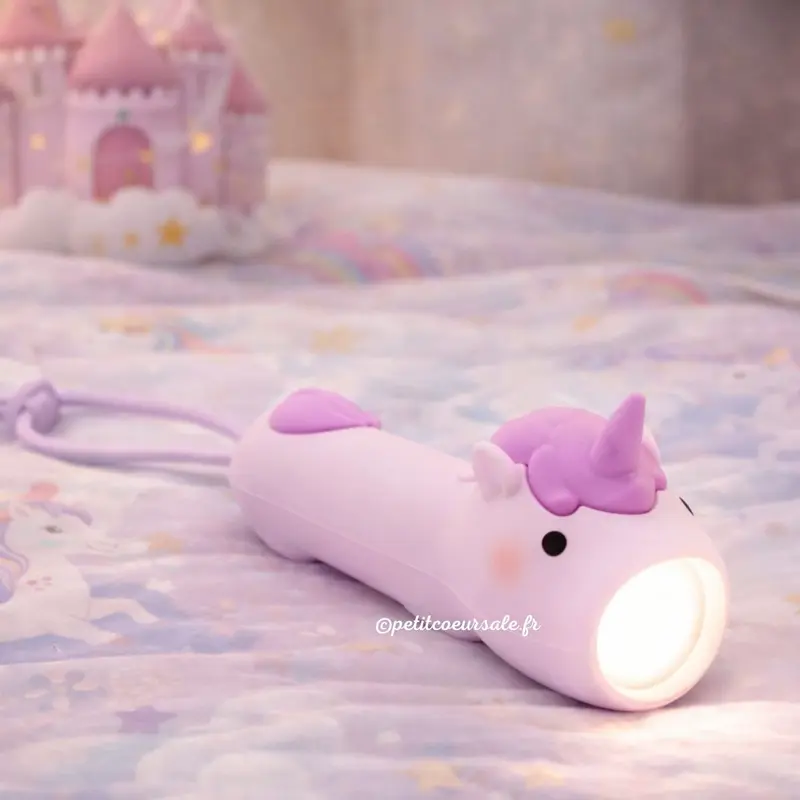 Lampe torche enfant licorne rechargeable