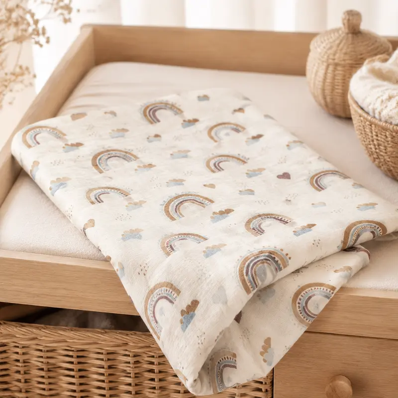 Lange Bébé en Mousseline de Coton 100 × 100 cm – 11 Motifs