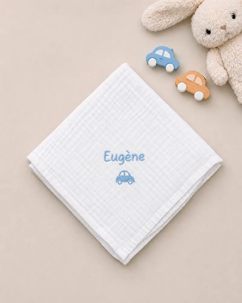 Lange blanc en gaze de coton à personnaliser