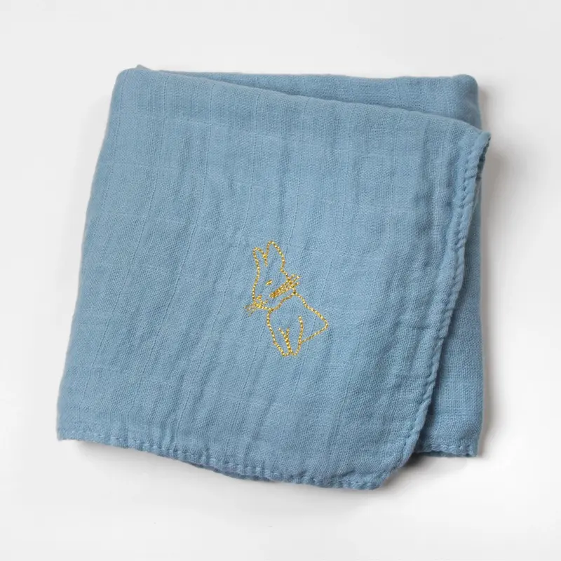 Lange brodé Bleu Denim