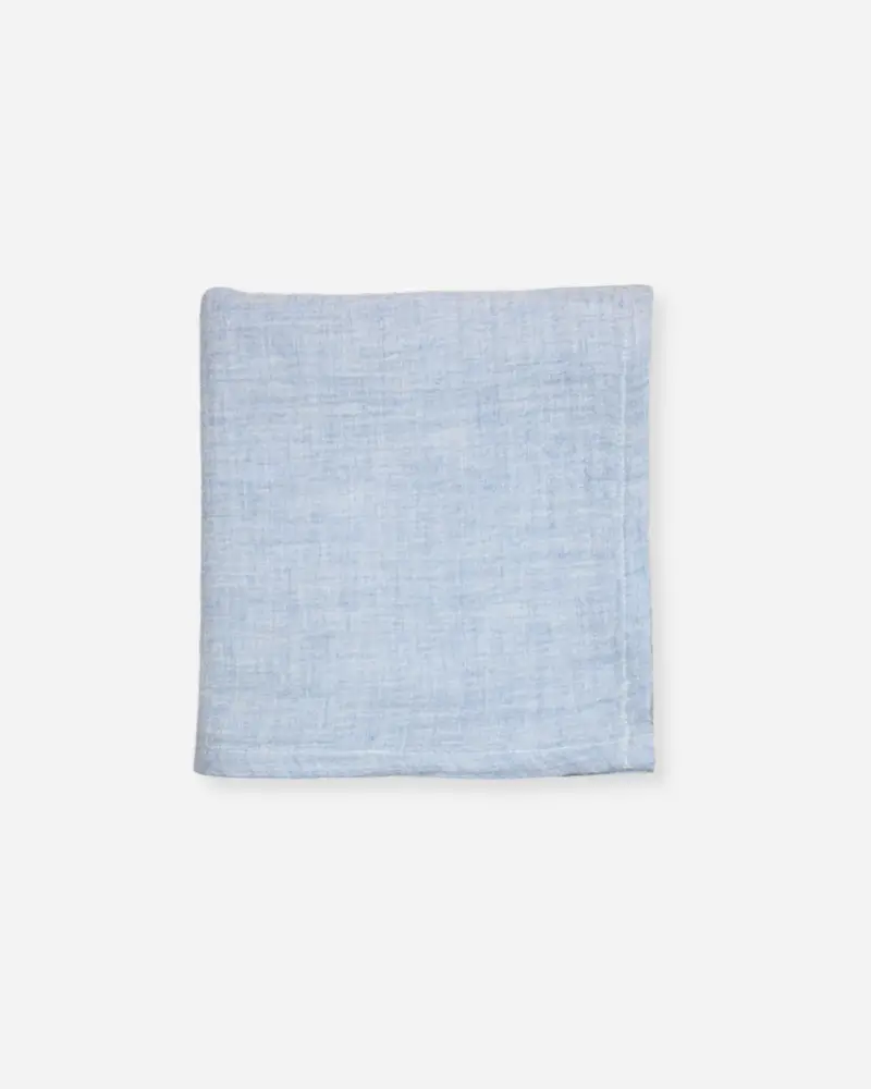 Lange en gaze de coton jean clair