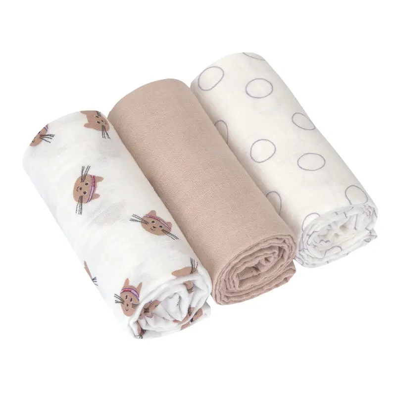 Lange mousseline M (3 pcs) tiny team chat - LASSIG