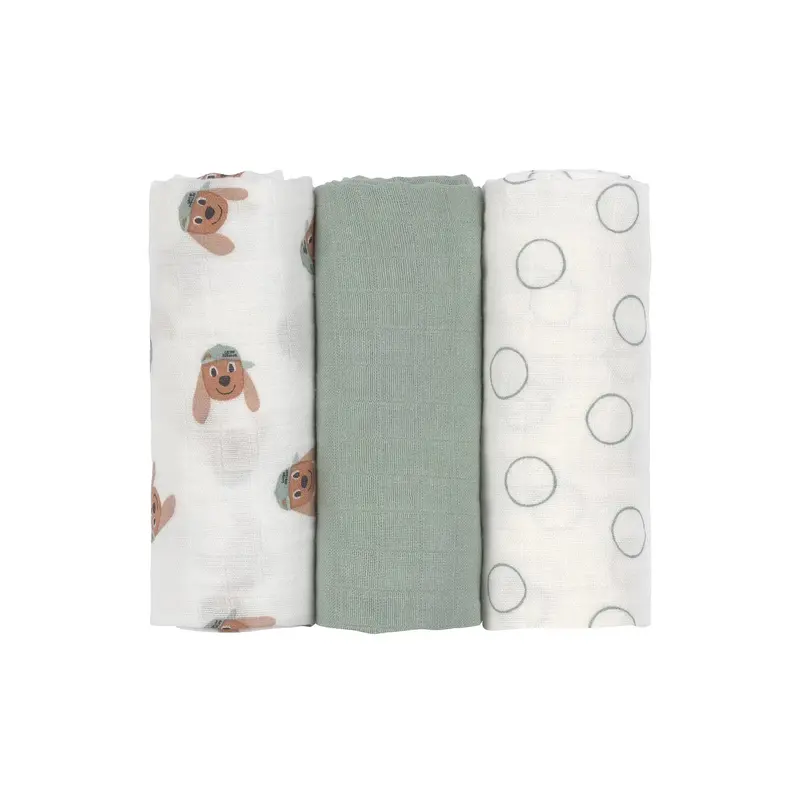 Langes bio coton (3 pcs) 60 x 60 cm Tiny Team chien - LASSIG