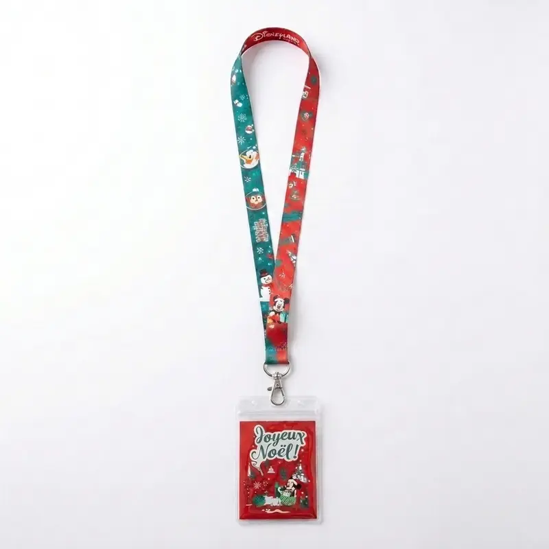 Lanière de Noël Mickey et ses amis avec porte-badge - Disneyland Paris