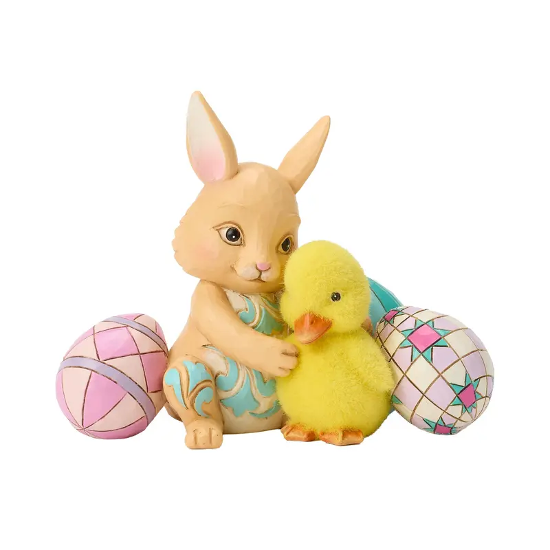 Lapin de Pâques câlinant un caneton – Heartwood Creek