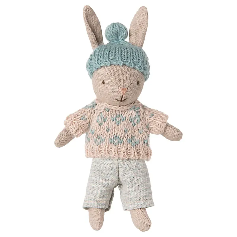Lapin hiver micro sable - Menthe - Maileg
