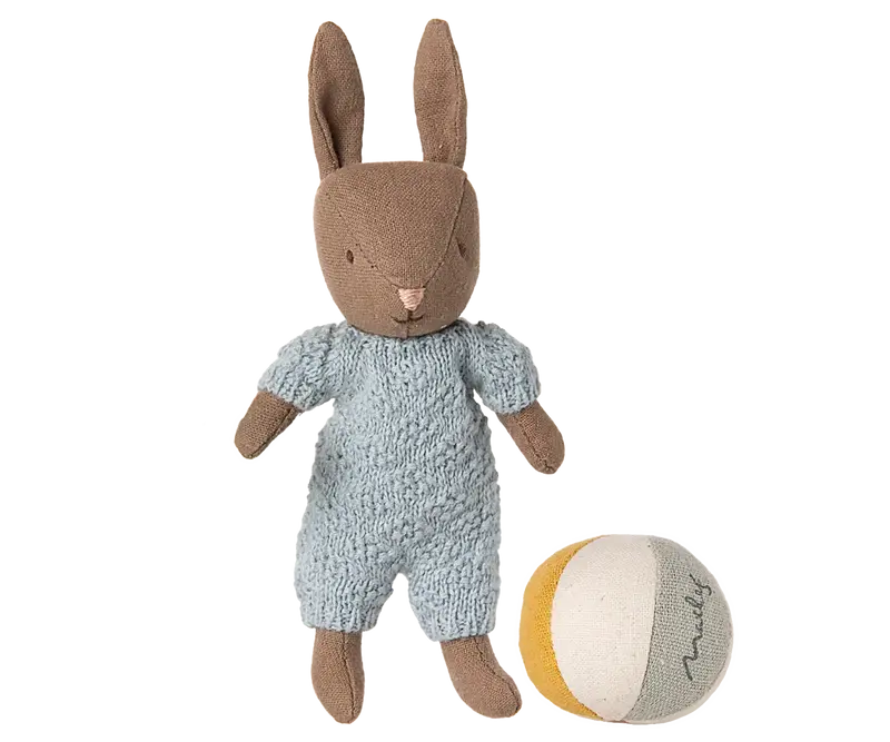 Lapin set Micro marron bleu - MAILEG