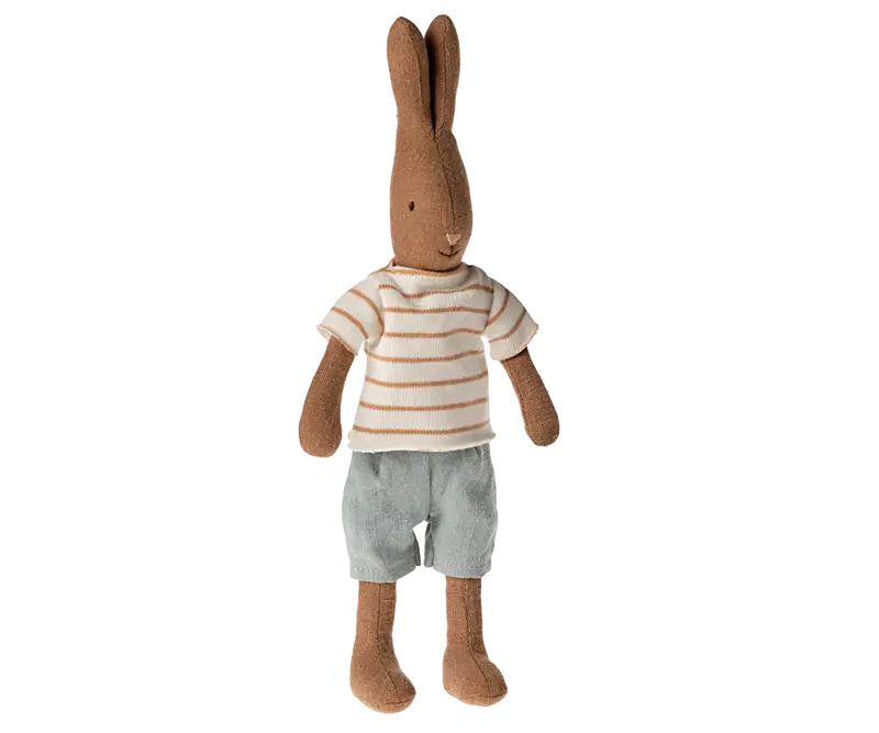 Lapin taille 1 Marron chocolat T-shirt & short - MAILEG