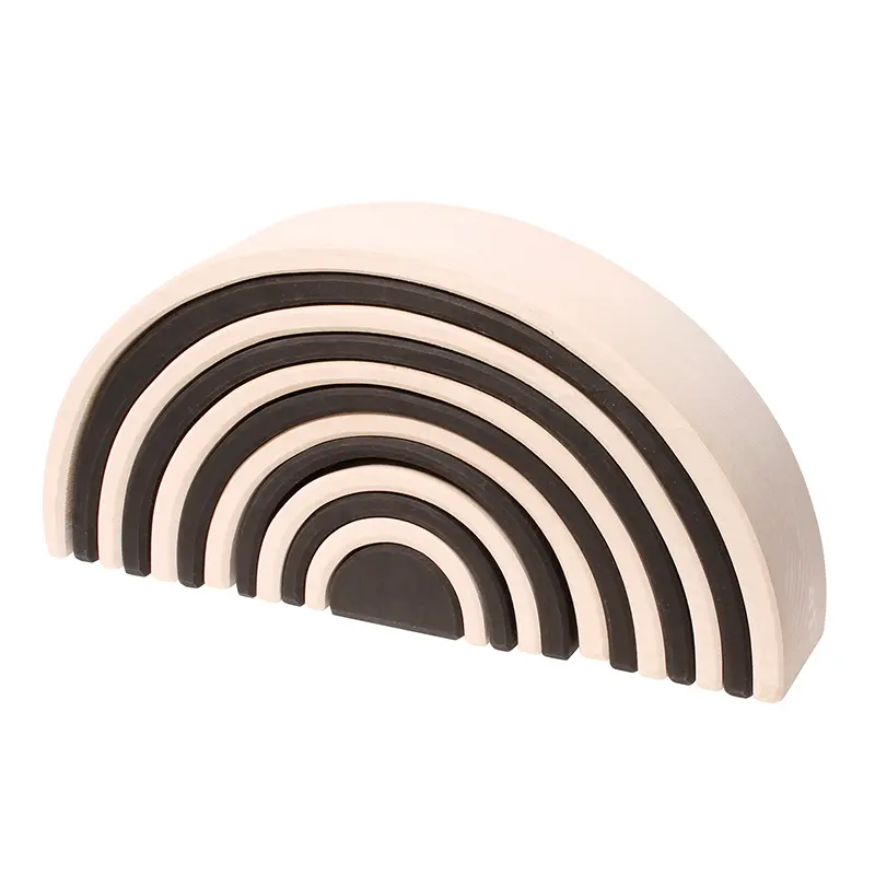 Large Wooden Rainbow - Monochrome - 12 pieces
