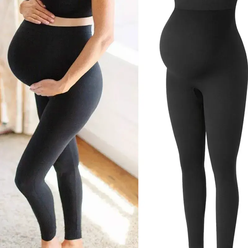 Legging maternité taille haute soutien ventre gainant grossesse