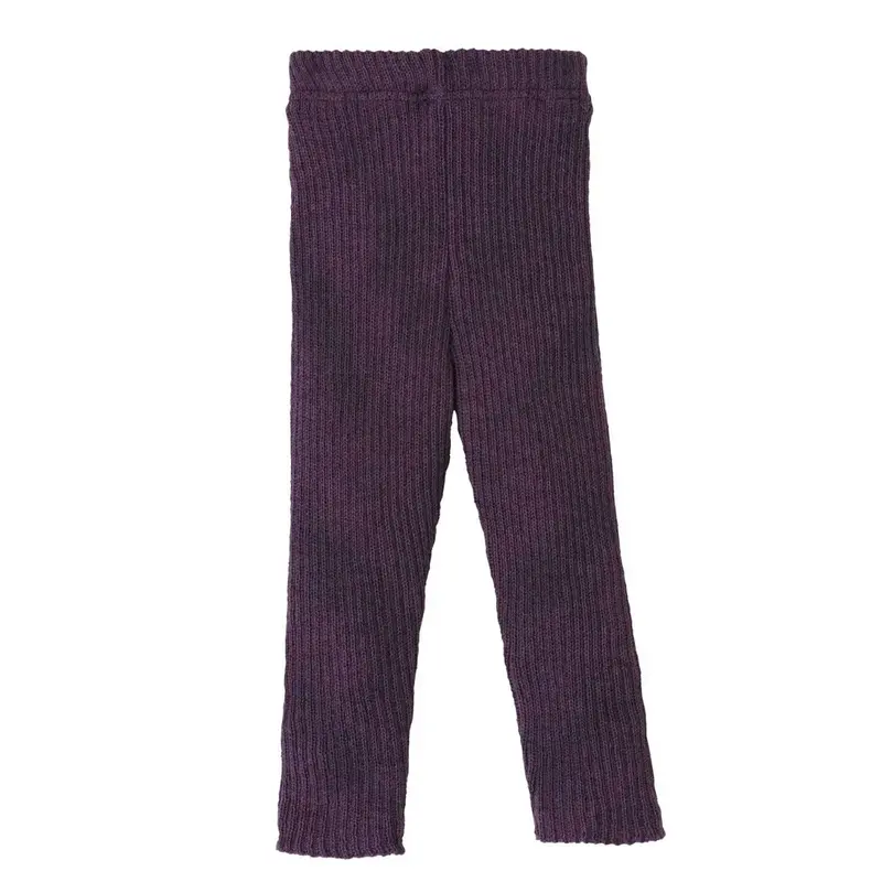 Leggings bébé en laine mérinos Disana - Aubergine