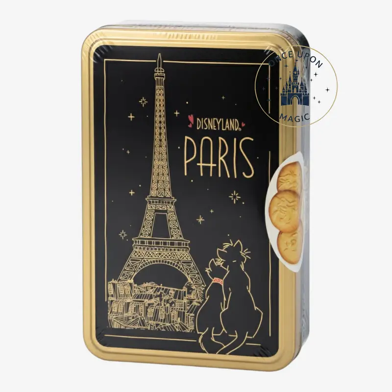 Les Aristochats – Boîte Métal Collector Noir & Or avec Sablés Pur Beurre | Disneyland Paris