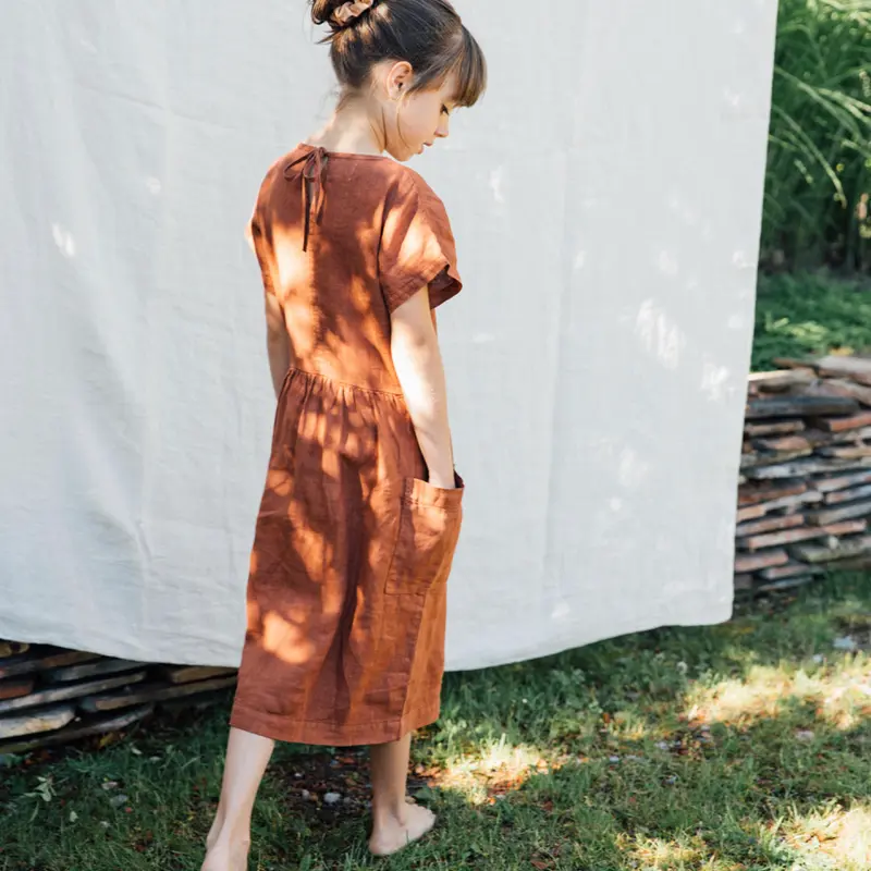 Linen Eden Dress - Sienna - 3-10y