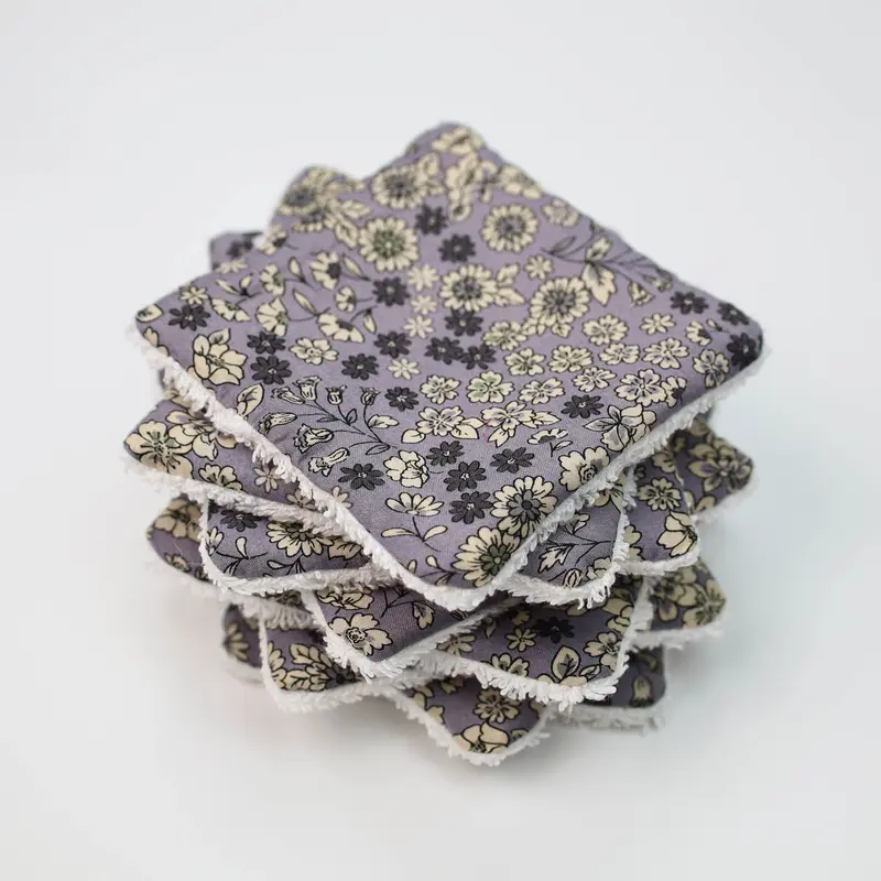 Lingettes lavables lavande grisé