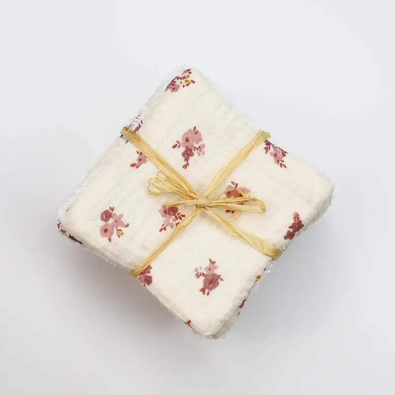 Lingettes petites fleurs roses