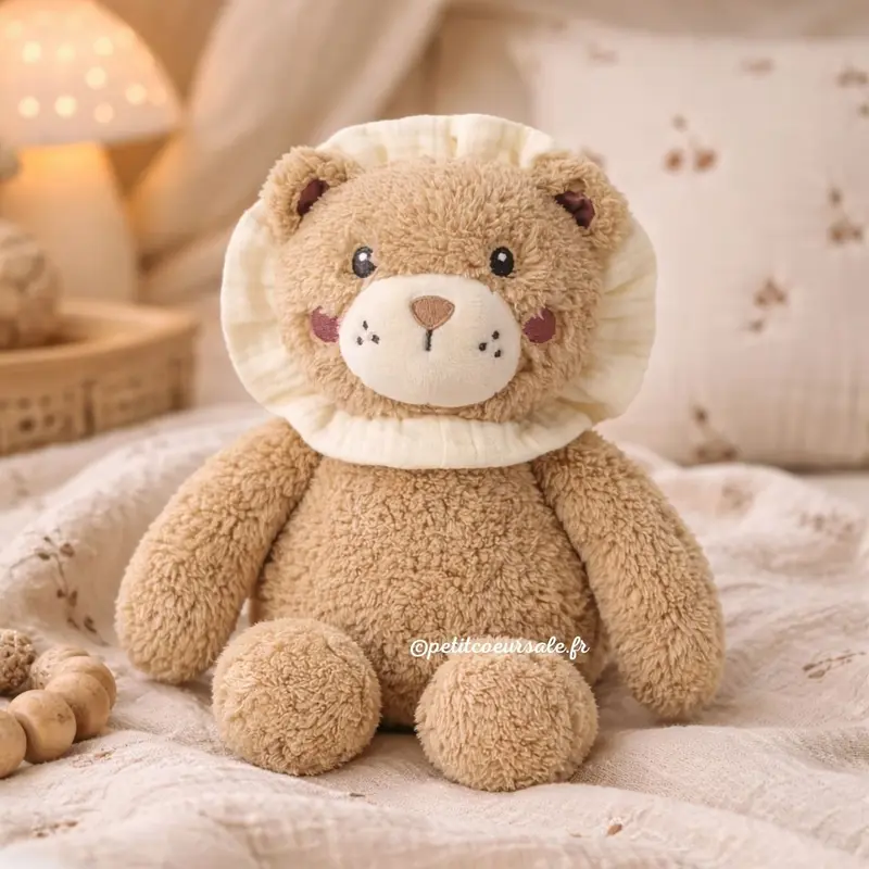 Lion en peluche Gala – Doudou doux dès la naissance