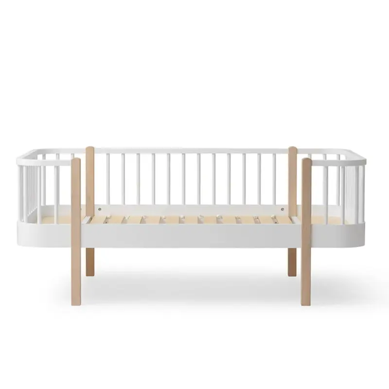 Lit Banquette Junior Wood Original, Blanc/Chêne