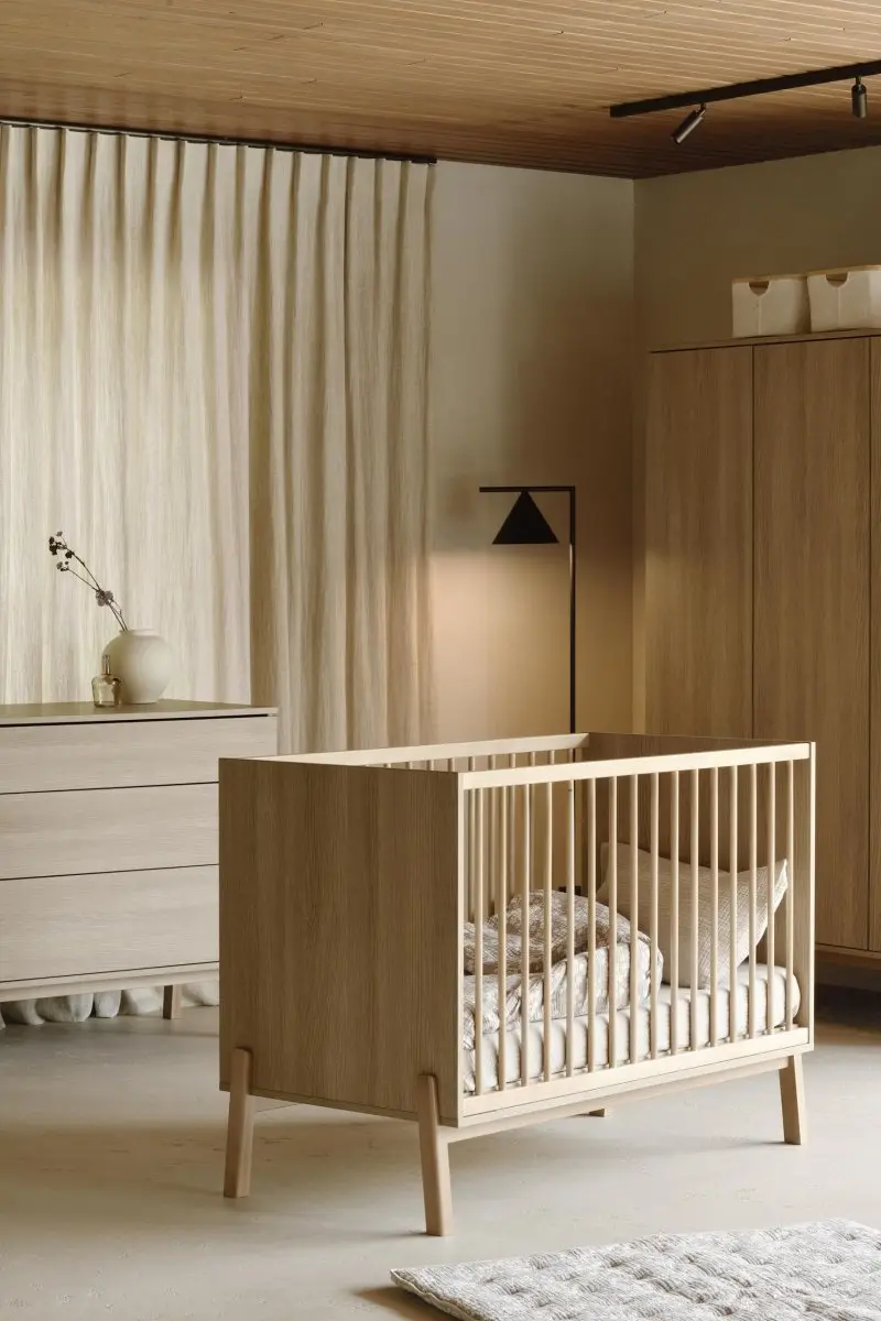 Lit Bébé ASHI 120 x 60 cm - Frêne Miel