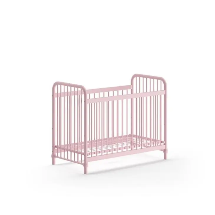 Lit Bébé BRONXX 60x120 cm Rose