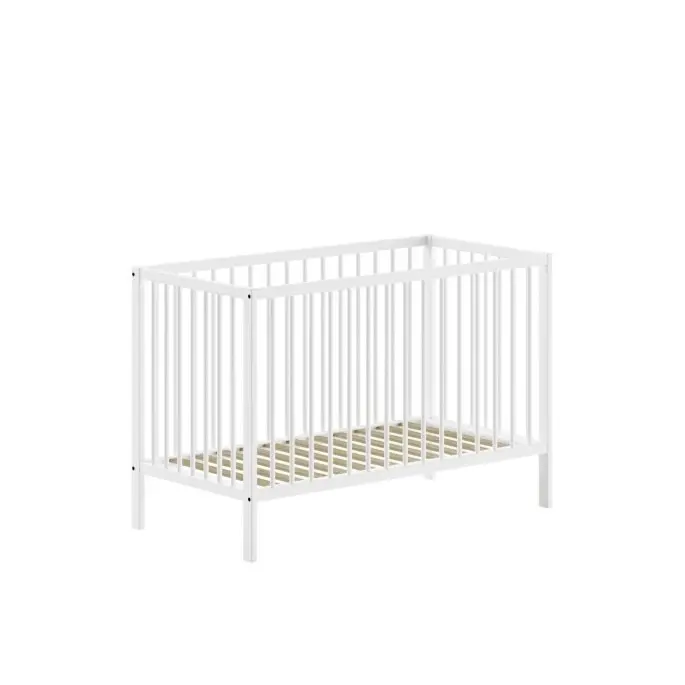 Lit Bébé DINO 60x120cm Blanc