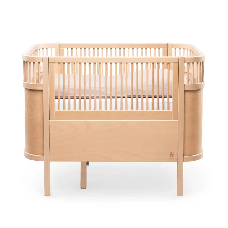 Lit Bébé évolutif Sebra en Bois 70x110 cm - Hêtre