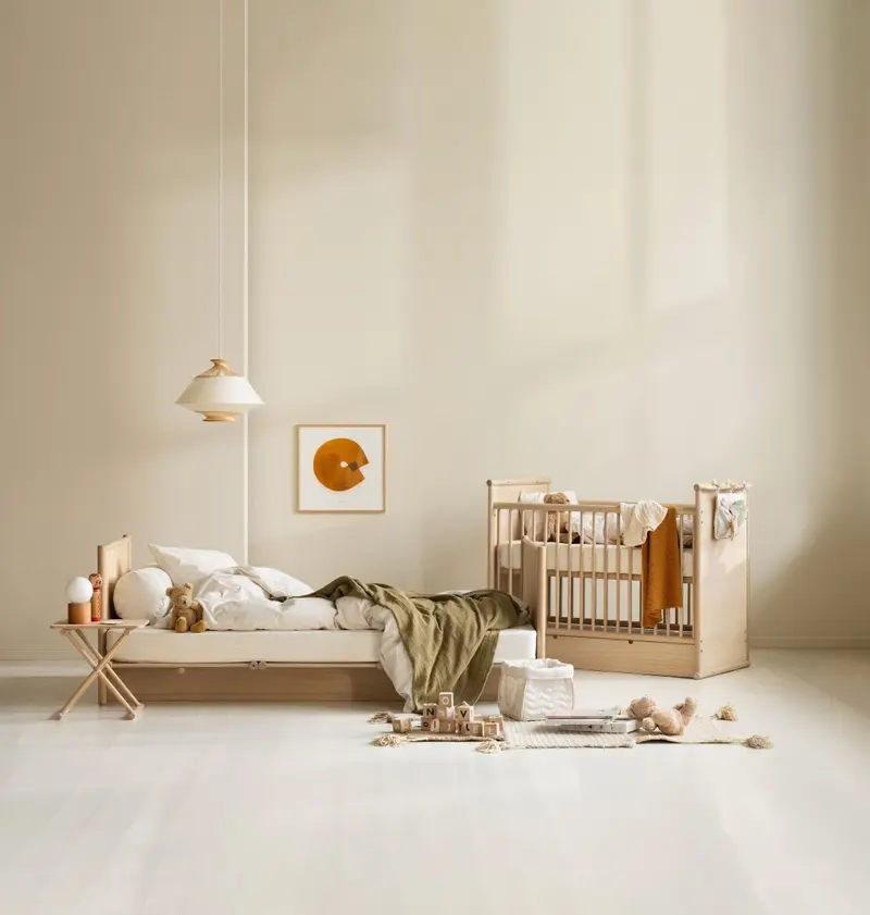Lit Bébé/Lit Camp Novel Oliver Furniture, 60x120/120x200 Cm, Chêne