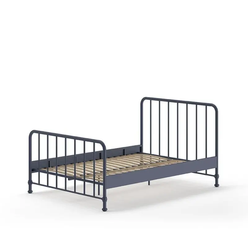 Lit BRONXX 140 X 200 cm Denim Bleu