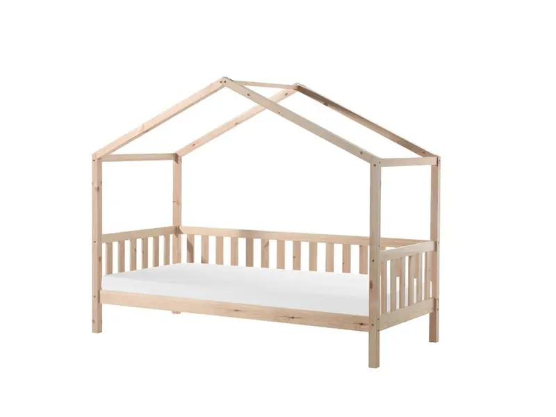Lit Cabane DALLAS Avec Matelas Assorti 90x200cm