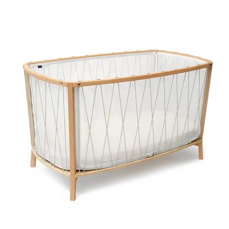 Lit KIMI 120 Avec Matelas Coco Naturel + Surmatelas + Lacets Desert