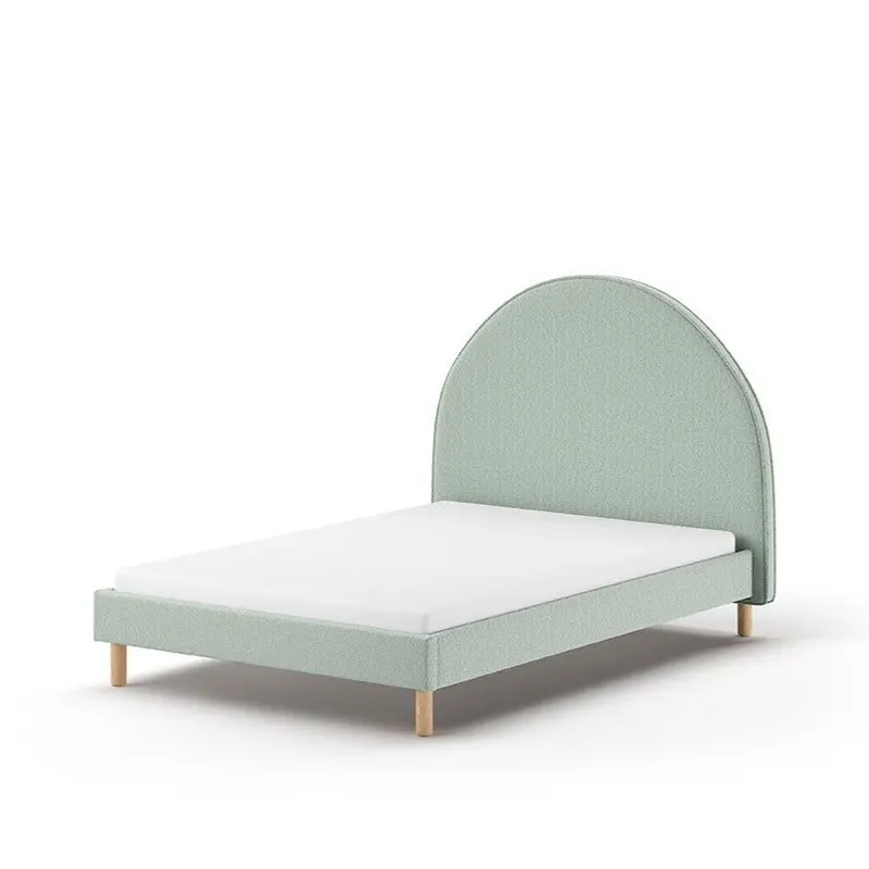 Lit Lune 140 X 200 Cm Vert Boucle
