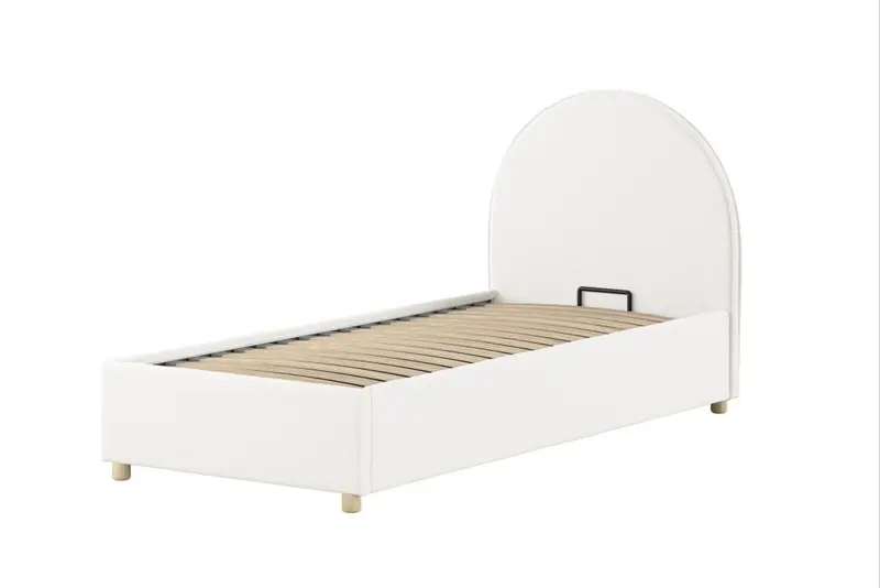 Lit LUNE Stockage 90 X 200 Cm Blanc