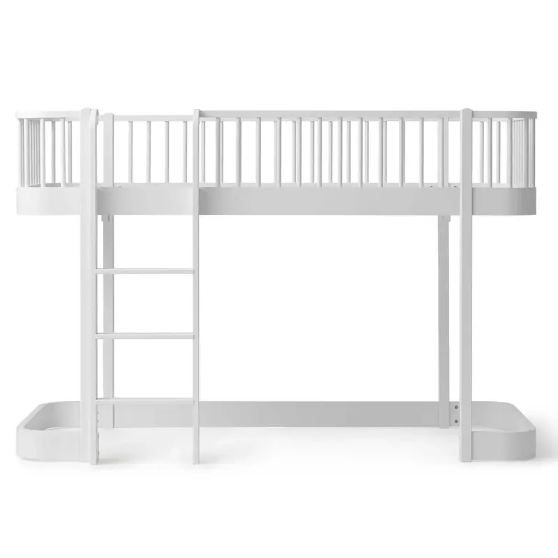 Lit Mezzanine Mi-haut Wood Original, Blanc