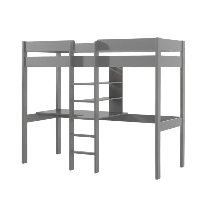 Lit Mezzanine PINO Sans Fauteuil 90 X 200 cm Gris