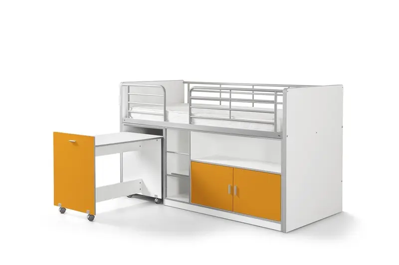 Lit Mi-Hauteur (91) BONNY 90 X 200 Cm Orange
