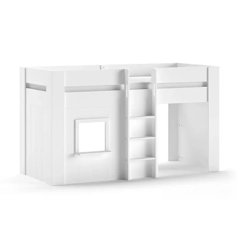 Lit Mi-Hauteur RENO 90x200 cm Blanc