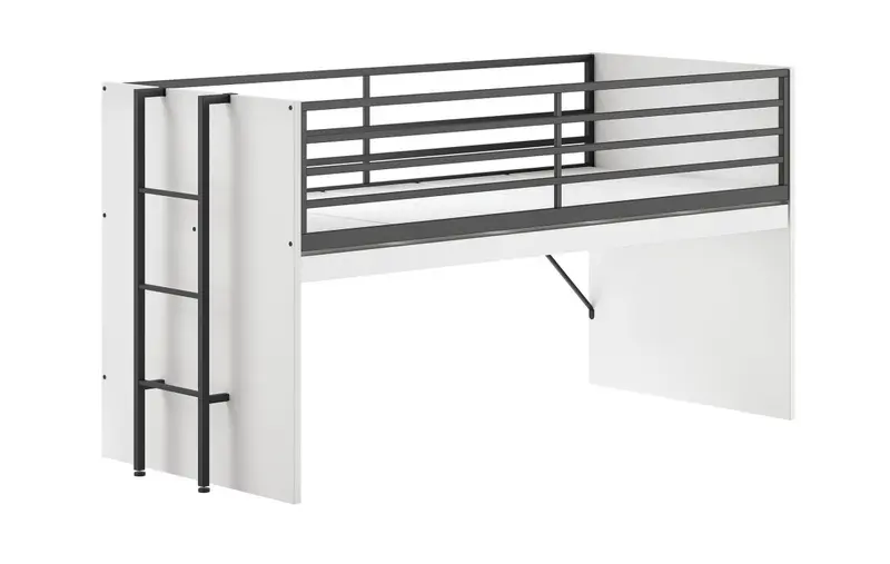 Lit Mi-Hauteur SAM (85) 90 X 200 cm Blanc